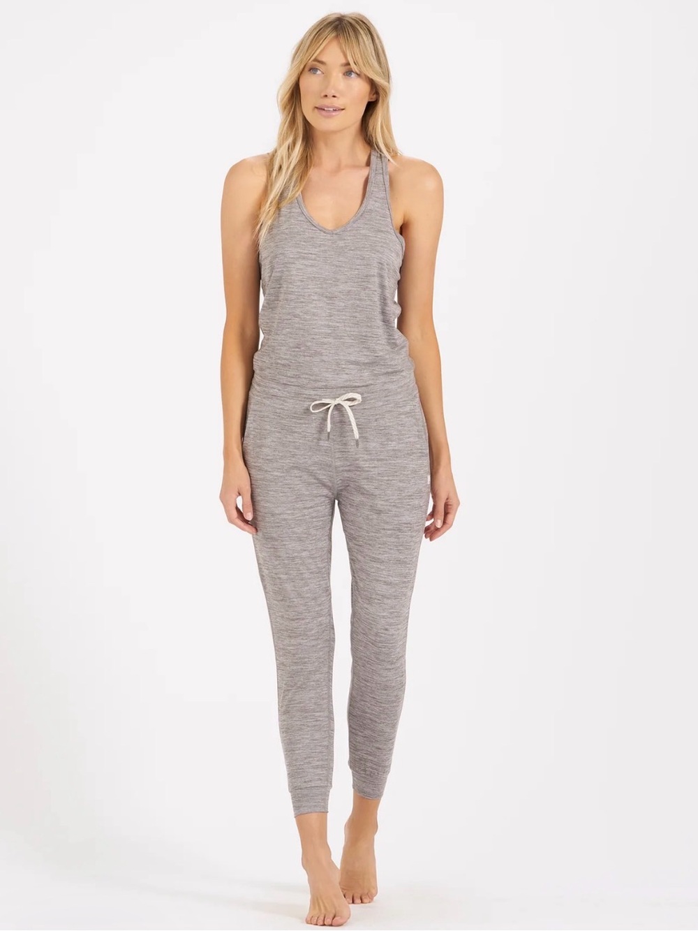 Vuori Women’s Grey Sleeveless Jumpsuit Jogger Medium